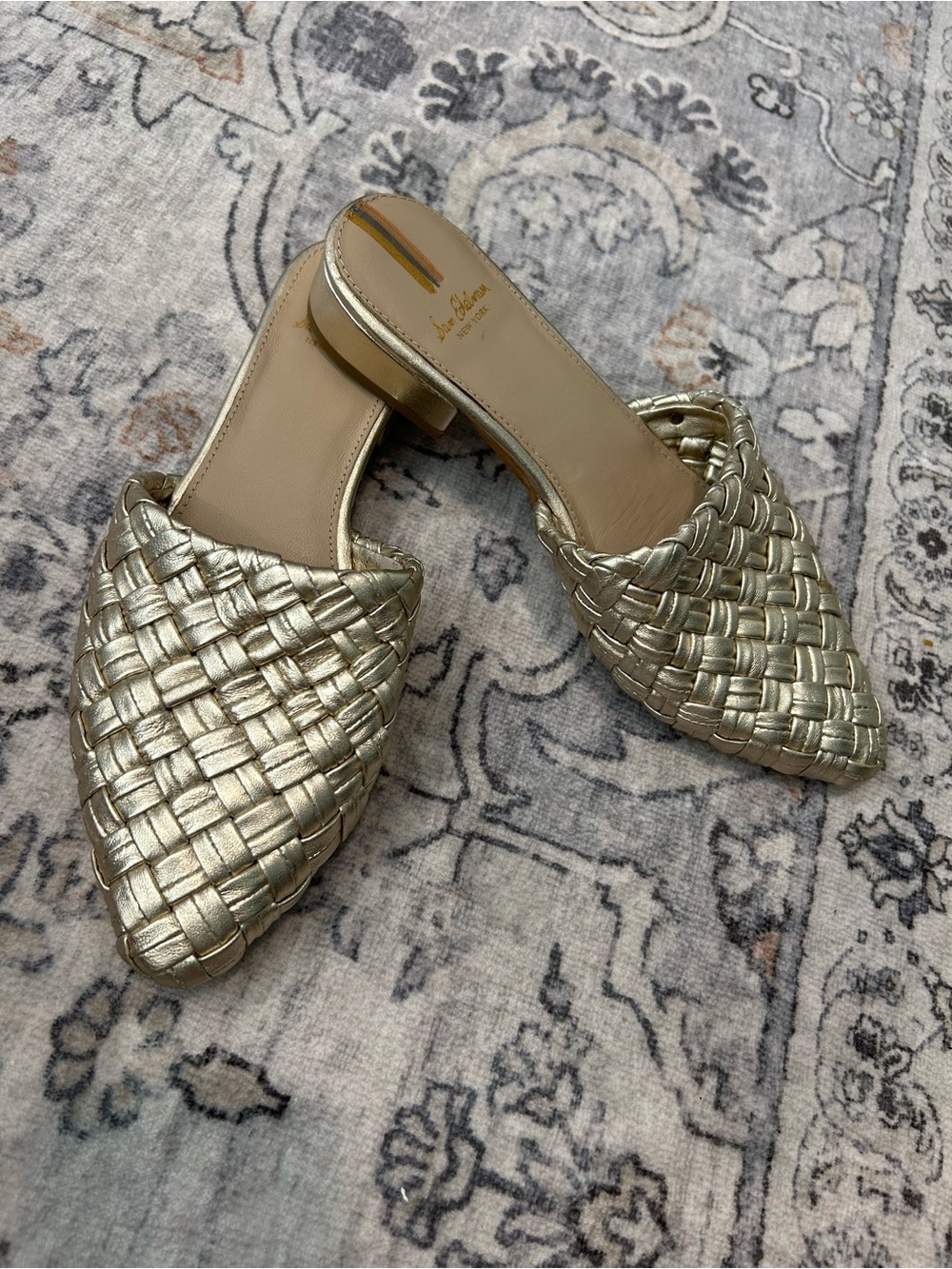 Sam Edelman Page Woven Leather Mules - Picture 2 of 6